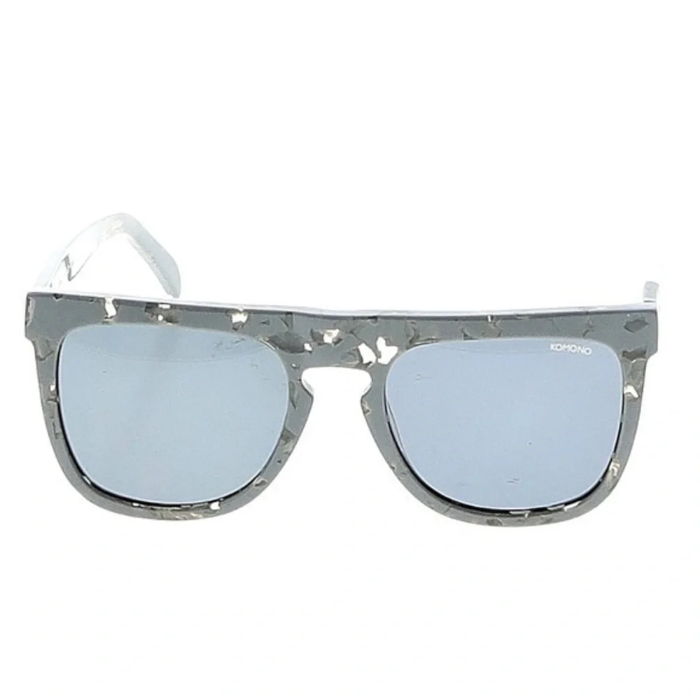 KOMONO Bennet Concrete Sunglasses NEW gray flat brow